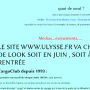 Ancienne page Quoi de neuf du site Ulysse.fr